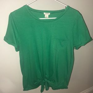 J Crew Factory Tie-Front T Shirt